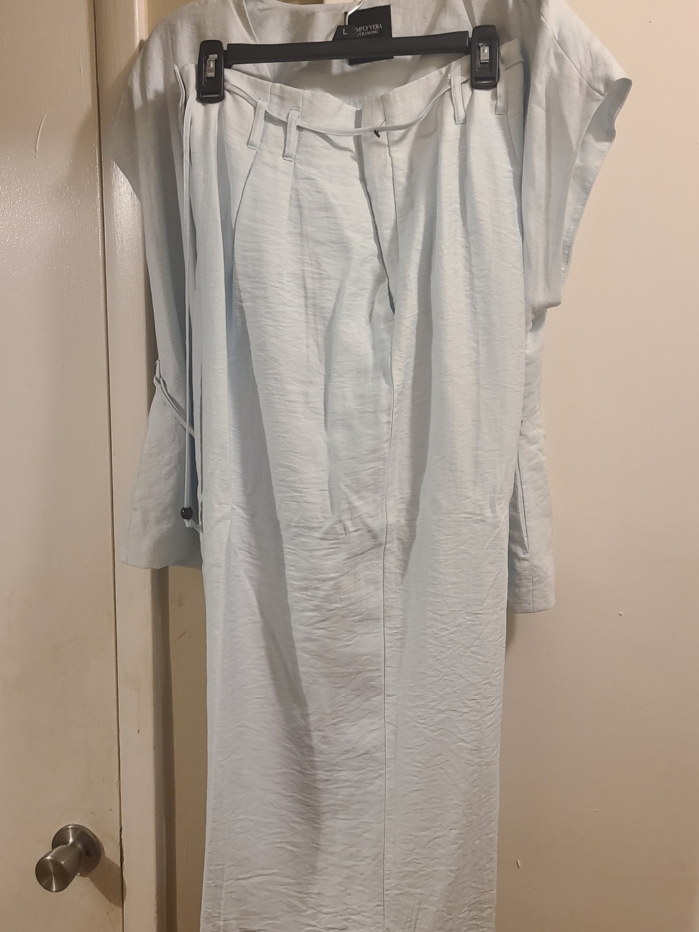 Simply Vera Vera Wang Light Blue Tie-Waist Maxi Dress